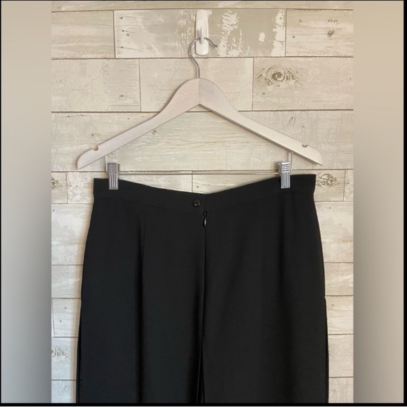 JOSEPH RIBKOFF PALAZZO Chiffon Overlay Wide Leg Pants - Picture 4 of 11